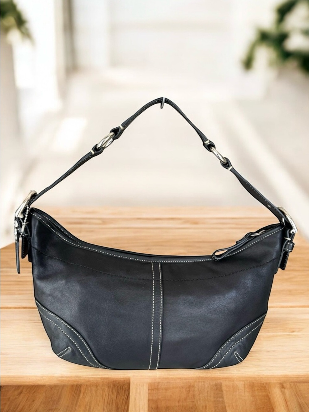🆕 Coach Vintage Soho Leather Shoulder Bag Black